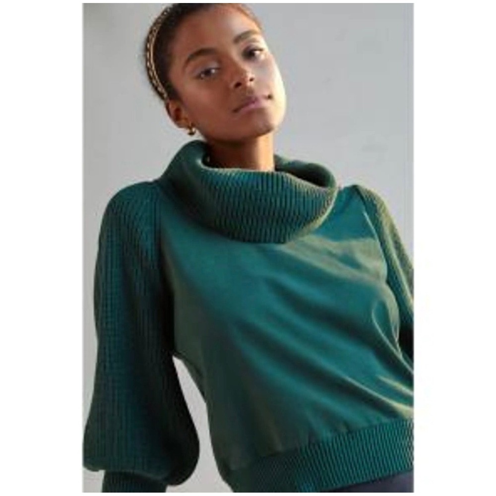 Dolan Left Coast Collection Turtleneck Sweater Women‎ Small Green Excellent Knit